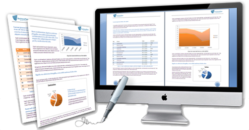 Computer and documents graphic